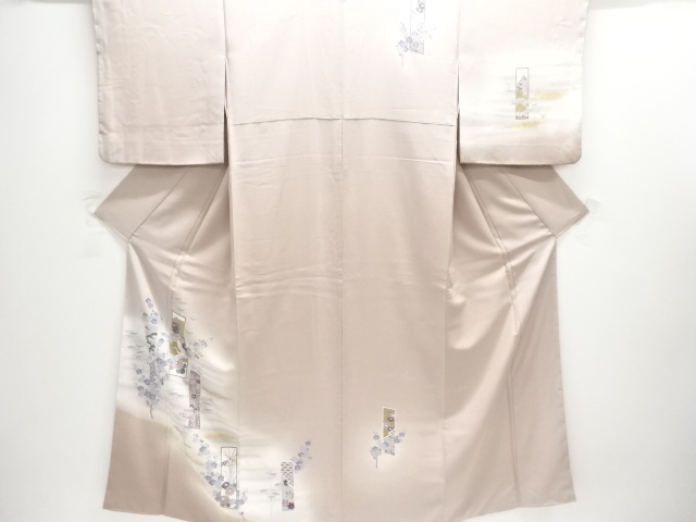 JAPANESE KIMONO / TANZAKU / A CRANE / CHRYSANTHEMUM PATTERN / SINGLE C